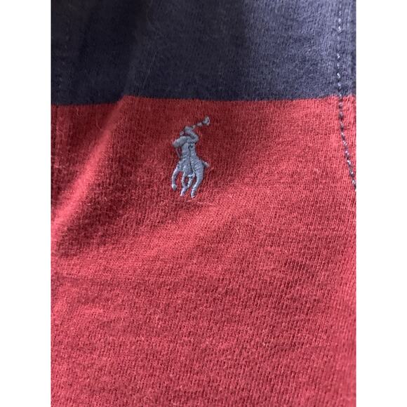 Ralph Lauren Baby Romper Rugby Stripes One Piece Pony Logo Size 9 - Picture 2 of 7